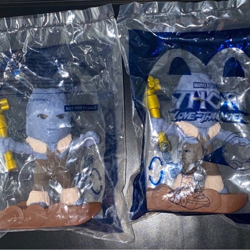 2x Marvel Studios Thor Korg x McDonalds Toy #7 Love & Thunder two Sealed brand